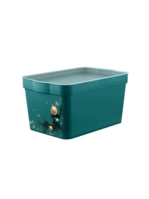 Ящик для ёлочных игрушек 7,5л 32х21,1х14,1см изумрудный микс