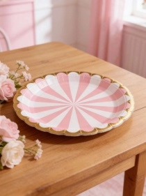 Набор тарелок бумажных "Candy pink", 10 шт  (PD1076)