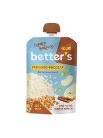 Каша "Better's"  гречнево-рисовая с яблоками и корицей 120гр