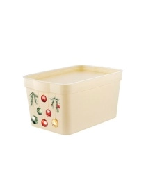 Ящик для ёлочных игрушек 7,5л 32х21,1х14,1см сливочный микс