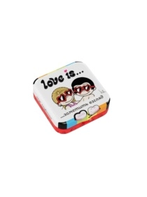 Освежающие конфеты "Love is...." в форме сердца со вкусом клубники 20г