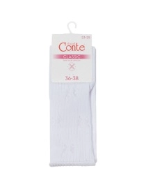 Носки жен. хлопковые CE CLASSIC (ажурные, без резинки) 24С-99СП, р.23-25, 628 белый