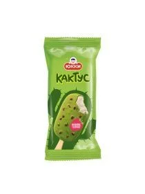 ДЕСЕРТ ''КАКТУС' замороженный с ароматом йогурта  со вкусом кактуса с кусочками сушеной малины  60г