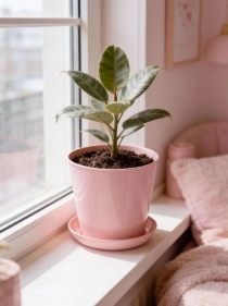 Кашпо круглое 1.2л. с поддоном (МИКС)