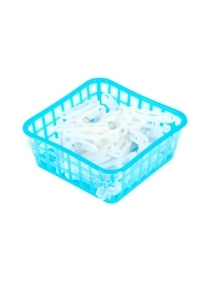 Набор прищепок хозяйственных в корзинке, 5,5*1,2 см, 20 шт в корзинке