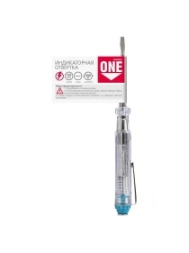 Отвертка индикаторная "Smartbuy One Tools", 135 мм, до 500 В, шлицевая