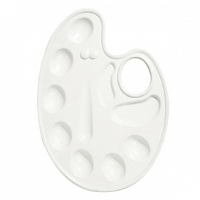 Палитра Каляка-Маляка овальная пластик белый 3+ ПАКМ-1, Россия