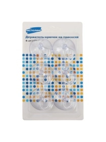 Держатель-крючок на присоске, 6 шт., 4 см (PZ029)