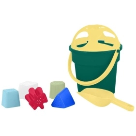 Песочный набор-сортер Play with Me (ведерко, сортер, совочек, 5 формочек) изумрудный город