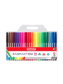 Фломастеры "ПИФАГОР" 24цв, вентилир.колпачок, пласт.упаковка