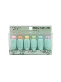 Набор маркеров "Кактус", 6 шт, 6 цветов (PD0931)