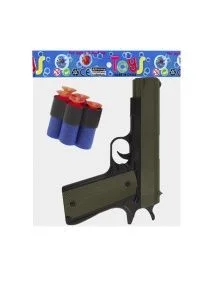 Пистолет зеленый "Точное попадание" (пули 5 шт.,в пак..) (20x14 cм) ( Арт. 2307066)