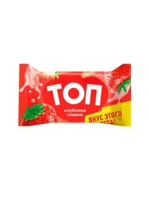 Десерт заморож. "ТОП КЛУБНИКА-СЛИВКИ", 70г