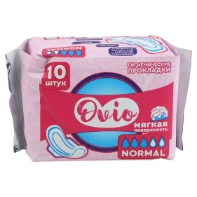 Гигиенические прокладки Ovio нормал (normal), 10 шт, 3 капли (MD2318-2)