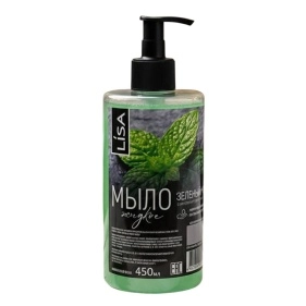 Мыло жидкое "Зеленый чай" с экстраком зеленого чая и мяты  0,45л