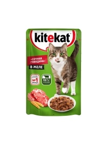 Китекат пауч говяд в желе 85г