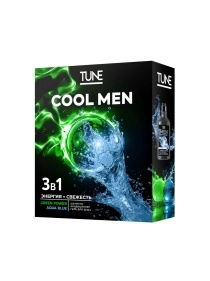 Набор TUNE Cool Men: TUNE® MEN Гель для душа 3 в 1 для тела, лица и волос Питание и увлажнение, 290 мл + TUNE® MEN Шампунь для волос Питание и увлажне