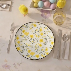 Тарелка обеденная "Лютики", 23см