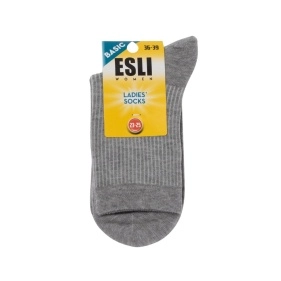 Носки жен. хлопковые E BASIC 18С-7/1СПЕ, р.23-25, 485 серый