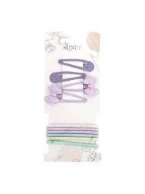 Набор аксессуаров для волос "Яркий микс", 10 шт: резинка, 4,5 см, 6 шт; заколка, 5 см, 4 шт