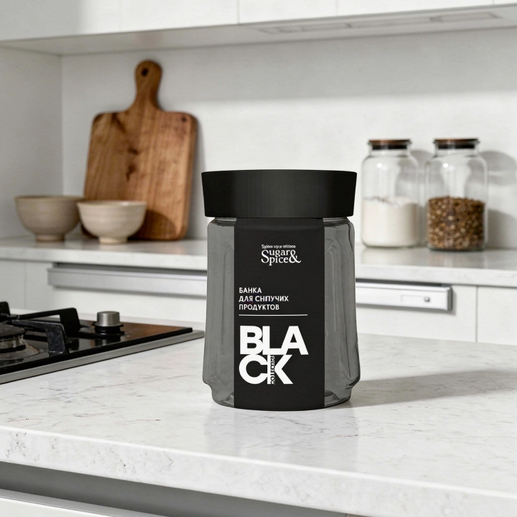 Минималистичная кухонная утварь "Sugar&Spice Black" для ежедневного комфорта