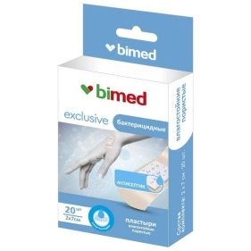 Пластыри"Бимед" цвета кожи бактерицидные набор № 10 (2х7 см-10шт)