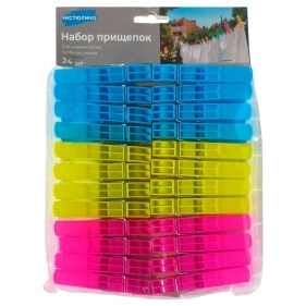 Набор прищепок бельевых, 8*1,1 см, 24 шт