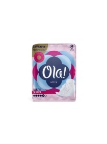 Прокладки Ola! ULTRA SUPER ультратонкие Шелков. пов., 8 шт