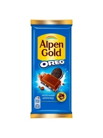 Шоколад молочн. «Альпен Гольд Орео» с нач. со вкусом ванили и кусочками печенья 85г
