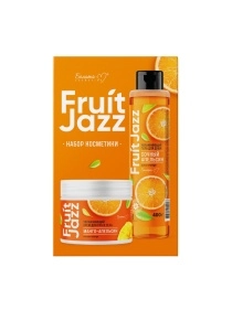 Набор косметики «FRUIT JAZZ»: (КРЕМ ДЛЯ РУК И ТЕЛА «МАНГО-АПЕЛЬСИН» 250 г, гель д/душа Сочный апельс