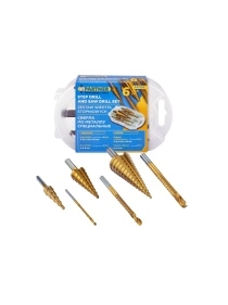 Набор сверл ступенчатых 6 пр 4-12, 4-20, 4-32