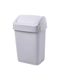 Контейнер для мусора Step 12 л с крышкой-маятником, серый