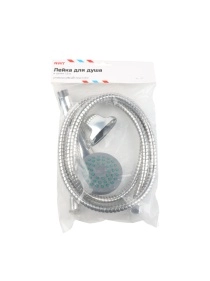 Лейка для душа 1 режим, 18*6,5 см, 1 шт + шланг, 1,5 м