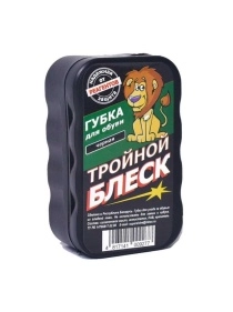 Губка для ухода за обувью из гладкой кожи черная