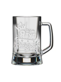 Кружка для пива 500мл. 1шт. арт.1008/1-Г "Надписи"