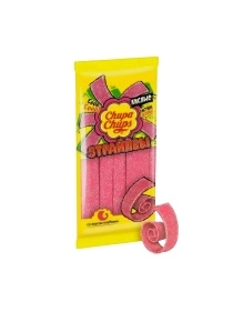 Экструдированный мармелад "Чупа Чупс" "Страйпсы" со вкусом клубники 120г