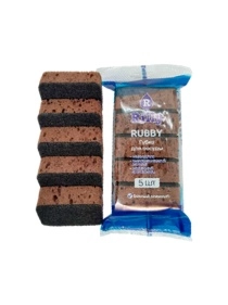 Губка для посуды "RUBBY" кор. 95x70x35, 5 шт