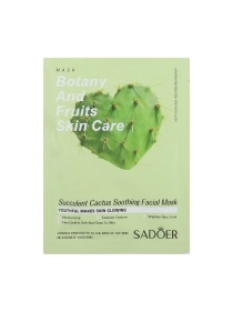 SADOER Маска тканевая для лица, 25 мл (кактус) арт. KRE0312010-6