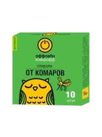 Спирали Комарофф оффлайн ДЛИТЕЛЬНО, 10 шт