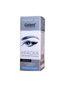 Краска для бровей и ресниц с протеинами шелка, черная