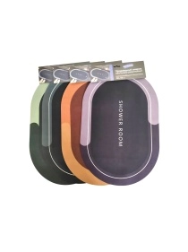 Придверный овальный коврик резиновый (ML-1239)