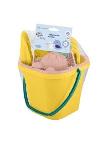 Песочный набор "Lalababy" Follow Me, ведерко, сито, совочек, грабельки, 4 формочки