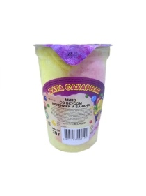 Вата сахарная LARI микс со вкусом клубники и банана, 30 г.