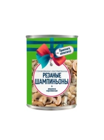 Шампиньоны и вешенки конс. рез,  «Приятного аппетита!» 400 г.