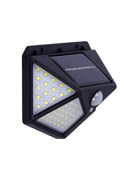 Настенный светильник 12Вт 100LED, на солнечных батареях, с датчиком движения, черный (SBF-33-MS)/100