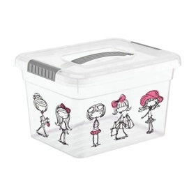 Ящик для хранения Деко 5л с ручкой МИКС 1