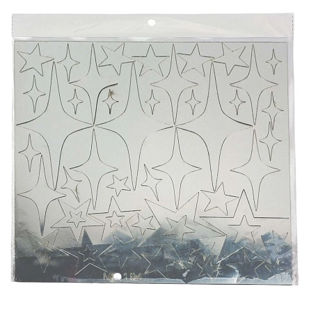 Наклейки интерьерные "Stars, moon, sky", 50 шт, ТМ Sunup, 30*30 см, микс дизайнов (PR009-1)