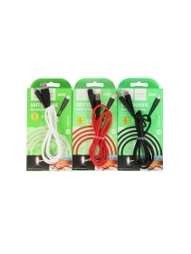 Кабель для зарядки, micro, 1.0М, 2.4А, силикон