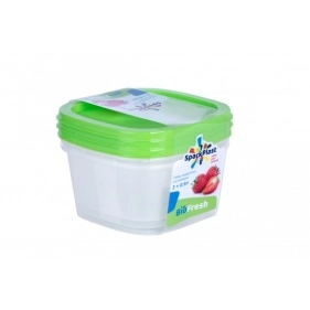 Набор квадратных контейнеров BiorFresh 3 шт. 0,9л, микс