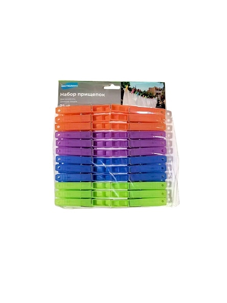 Набор прищепок бельевых, 9*1 см, 24 шт